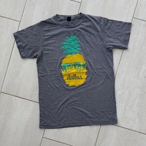 Gray T-Shirt with Pineapple Graphic